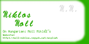 miklos moll business card